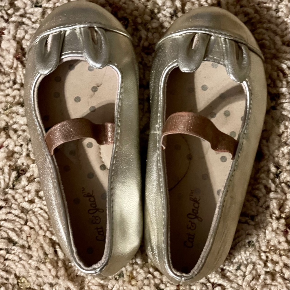 Gold toddler ballet flats